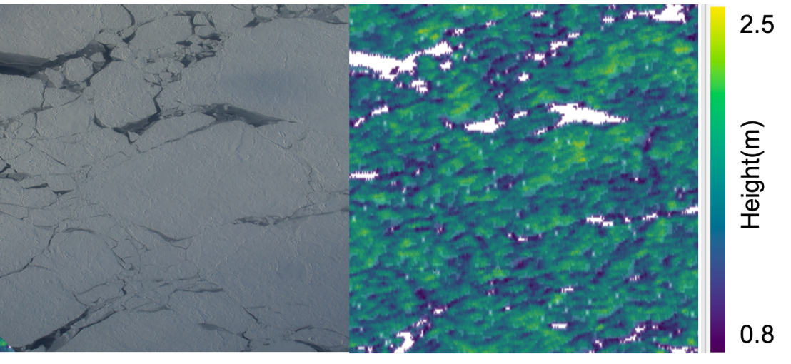 Enlarged view: Panchromatic images of sea ice